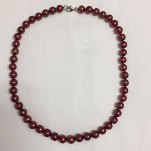 Cranberry Pearl Necklace